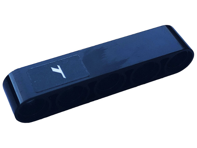 Technic, Liftarm Thick 1 x 5 with White Letter 'T' Pattern (Sticker) - Set 42123