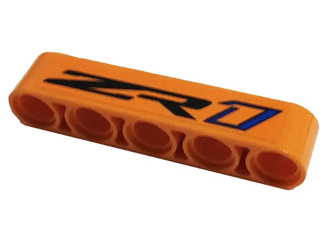 Technic, Liftarm Thick 1 x 5 with Black and Blue 'ZR1' Pattern (Sticker) - Set 42093