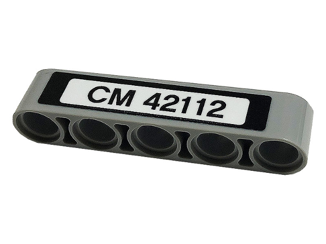 Technic, Liftarm Thick 1 x 5 with 'CM 42112' Pattern (Sticker) - Set 42112