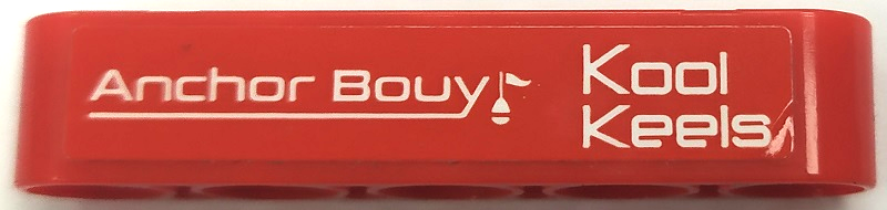 Technic, Liftarm Thick 1 x 5 with 'Kool Keels' and 'Anchor Bouy' Pattern Model Left Side (Sticker) - Set 42089