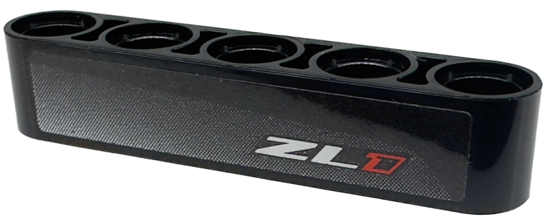 Technic, Liftarm Thick 1 x 5 with Red and Silver 'ZL1' Pattern Model Left Side (Sticker) - Set 42153