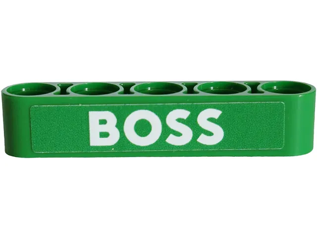 Technic, Liftarm Thick 1 x 5 with White 'BOSS' Pattern (Sticker) - Set 42240