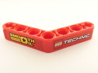 Technic, Liftarm, Modified Bent Thick 1 x 7 (4 - 4) with 'SMOOTH OIL' and LEGO TECHNIC Logo Pattern (Stickers) - Set 8041