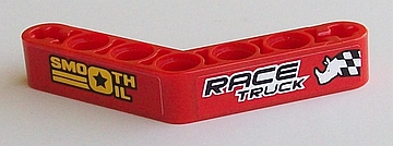 Technic, Liftarm, Modified Bent Thick 1 x 7 (4 - 4) with 'SMOOTH OIL' and 'RACE TRUCK' Pattern (Stickers) - Set 42041