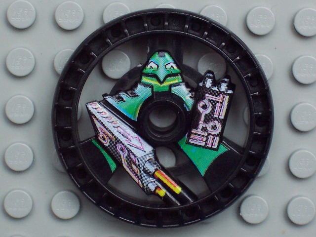 Technic, Disk 5 x 5 - RoboRider Talisman Wheel, Laser Mold with Robot Pattern