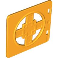 Duplo Door / Window Pane 1 x 4 x 3 with Round Opening and Asian Ornament