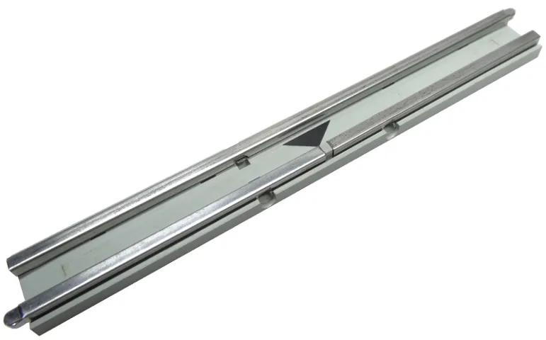 Train, Track 12V Conducting Rail Straight for 12v Signal with Rail Interruption in the Middle, Black Arrow Pattern