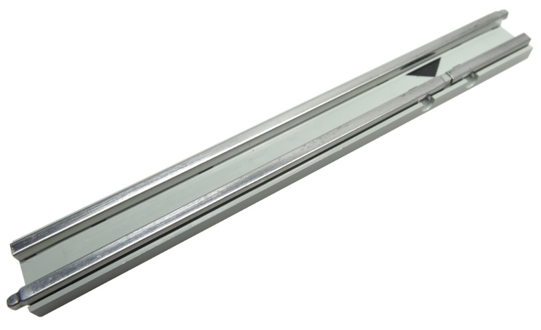 Train, Track 12V Conducting Rail Straight for 12v Signal with Rail Interruption at End, Black Arrow Pattern