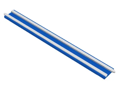 Train, Track 12V Conducting Rail Straight without Cable Connection Holes