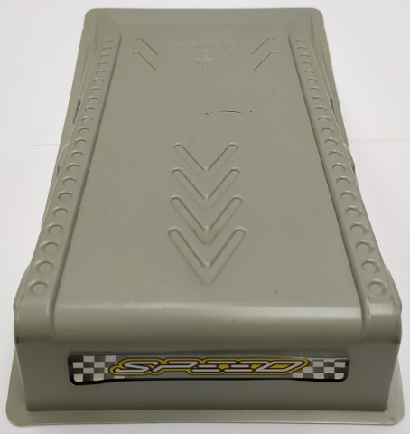 Baseplate, Raised Ramp 17 x 28 x 4 1/2 with White 'SPEED' Outlined in Yellow on Checkered Background Pattern (Sticker) - Set 8238