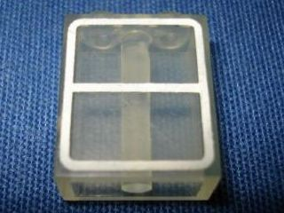 Brick 1 x 2 x 2 with Bottom Tube with Window Pattern