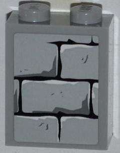 Brick 1 x 2 x 2 with Inside Stud Holder with Bricks Pattern (Sticker) - Set 4183