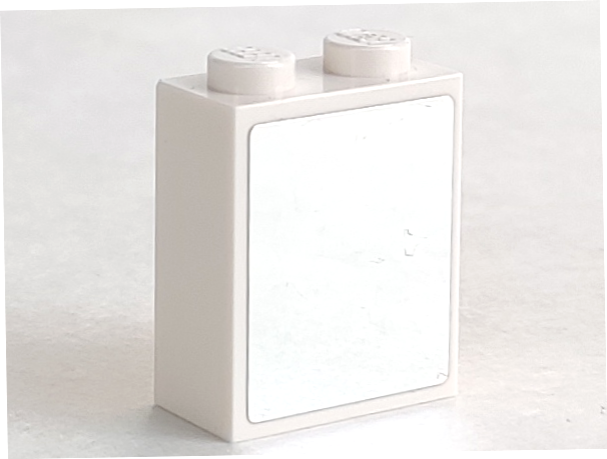 Brick 1 x 2 x 2 with Inside Stud Holder with Mirror Pattern (Sticker) - Set 41058