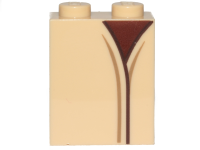 Brick 1 x 2 x 2 with Inside Stud Holder with Jedi Robe with Dark Brown Undershirt Pattern (SW Yoda)