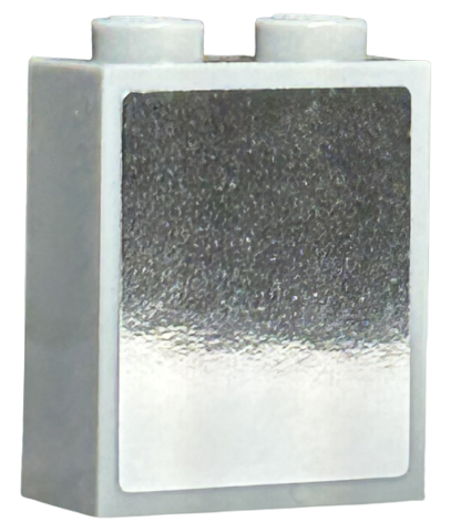 Brick 1 x 2 x 2 with Inside Stud Holder with Mirror Pattern (Sticker) - Set 76386