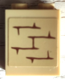 Brick 1 x 2 x 2 with Inside Stud Holder with Bricks and Medium Nougat Mortar Pattern (Sticker) - Set 75969