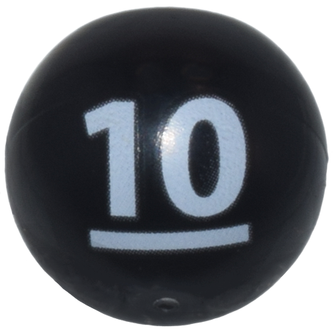 Technic Ball Joint with White '10' and Underline Pattern