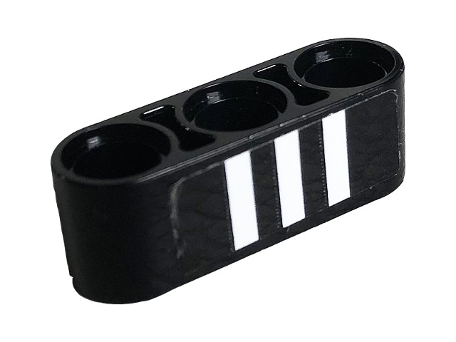 Technic, Liftarm Thick 1 x 3 with 3 White Stripes on Black Background Pattern (Sticker) - Set 42096