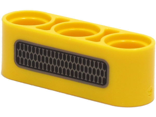 Technic, Liftarm Thick 1 x 3 with Silver and Black Grille Pattern