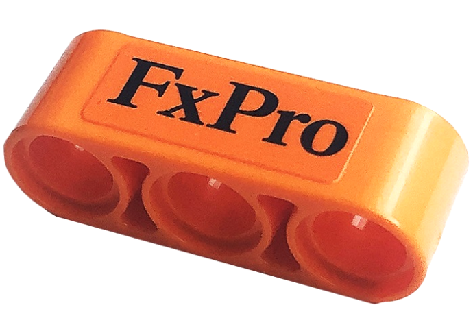 Technic, Liftarm Thick 1 x 3 with Black 'FxPro' Pattern (Sticker) - Set 42141