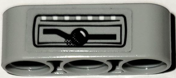 Technic, Liftarm Thick 1 x 3 with White Dots, Black Lever and Lines Pattern (Sticker) Set 42114