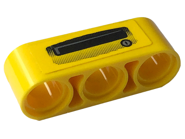 Technic, Liftarm Thick 1 x 3 with Keyhole and Door Handle Pattern Model Left Side (Sticker) - Set 42122