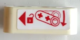 Technic, Liftarm Thick 1 x 3 with Red Padlock, Arrow and Triangle Pattern (Sticker) - Set 42098