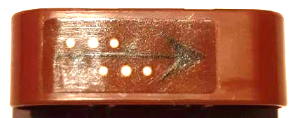 Technic, Liftarm Thick 1 x 3 with Black Arrow and White Dots Pattern (Sticker) - Set 41195