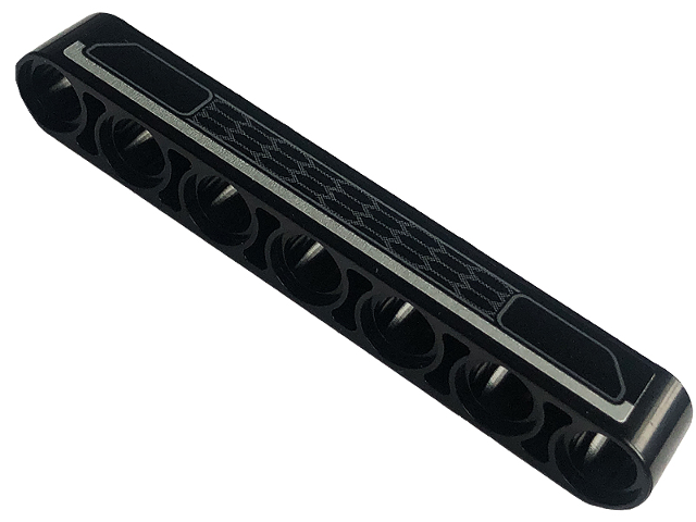 Technic, Liftarm Thick 1 x 7 with Dark Bluish Gray Grille and Silver Stripe Pattern (Sticker) - Set 42126