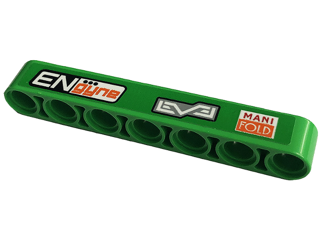 Technic, Liftarm Thick 1 x 7 with 'ENgyne', 'LEVEL' and 'MANI FOLD' Pattern (Sticker) - Set 42129