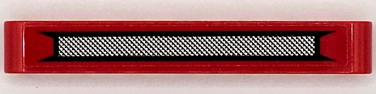 Technic, Liftarm Thick 1 x 7 with Black and Silver Grille Pattern (Sticker) - Set 42098