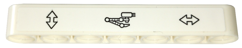 Technic, Liftarm Thick 1 x 7 with Double Arrows and Robotic Arm Pattern (Sticker) - Set 42158