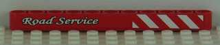 Technic, Liftarm Thick 1 x 11 with Danger Stripes and 'Road Service' Model Right Pattern (Sticker) - Set 8109