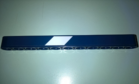 Technic, Liftarm Thick 1 x 11 with White Stripe Pattern Model Right Side (Sticker) - Set 41999