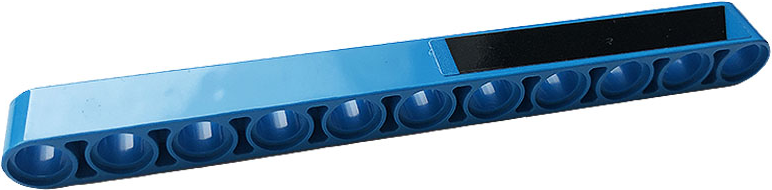 Technic, Liftarm Thick 1 x 11 with Black Stripe Pattern Model Left Side (Sticker) - Set 42083