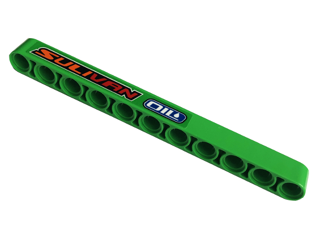 Technic, Liftarm Thick 1 x 11 with 'SULIVAN' and 'OIL' Pattern Model Left Side (Sticker) - Set 42129