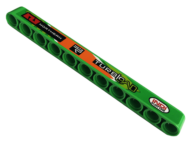 Technic, Liftarm Thick 1 x 11 with 'iNDi KATOR', 'TURBLOAD', 'MOTO R' and 'NORTHERN' Pattern Model Right Side (Sticker) - Set 42129