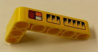 Technic, Liftarm, Modified Bent Thick L-Shape 3 x 5 with Taillights and Air Vents Pattern Model Right Side (Sticker) - Set 42006