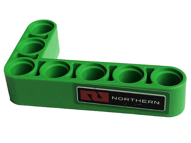 Technic, Liftarm, Modified Bent Thick L-Shape 3 x 5 with 'NORTHERN' Pattern Model Right Side (Sticker) - Set 42129