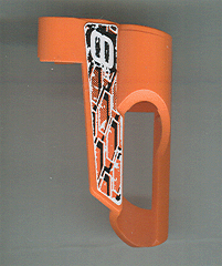 Technic, Panel Fairing # 5 Small Short, Large Hole, Side A with Number 8, White and Black Hexagons Pattern (Sticker) - Set 8471