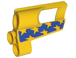 Technic, Panel Fairing # 5 Small Short, Large Hole, Side A with Stars on Blue Background Pattern (Sticker) - Set 8651