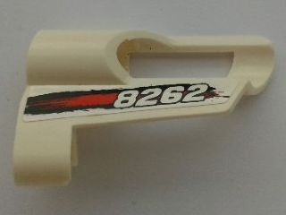 Technic, Panel Fairing # 5 Small Short, Large Hole, Side A with '8262', Black and Red Stains Pattern (Sticker) - Set 8262