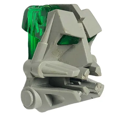 Bionicle Head Connector Block 3 x 4 x 1 2/3 with Trans-Green Eye / Brain Stalk (32553 / 32554)