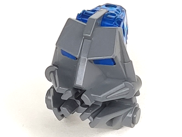 Bionicle Head Connector Block 3 x 4 x 1 2/3 with Trans-Dark Blue Eye / Brain Stalk (32553 / 32554)