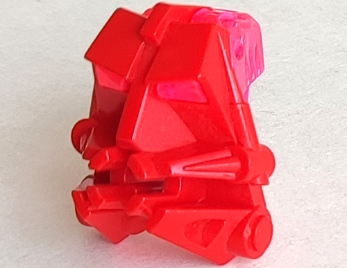 Bionicle Head Connector Block 3 x 4 x 1 2/3 with Trans-Dark Pink Eye / Brain Stalk (32553 / 32554)