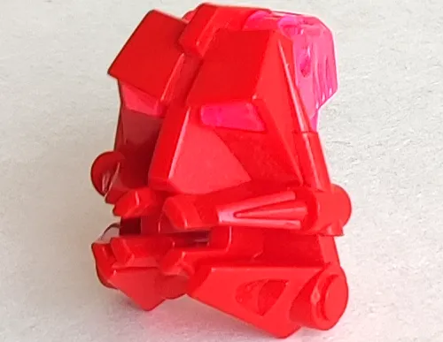 Bionicle Head Connector Block 3 x 4 x 1 2/3 with Trans-Dark Pink Eye / Brain Stalk (32553 / 32554)