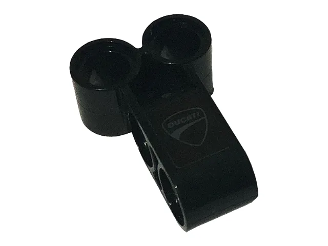 Technic, Pin Connector Perpendicular Double 3L with Dark Bluish Gray Ducati Logo Pattern (Sticker) - Set 42107