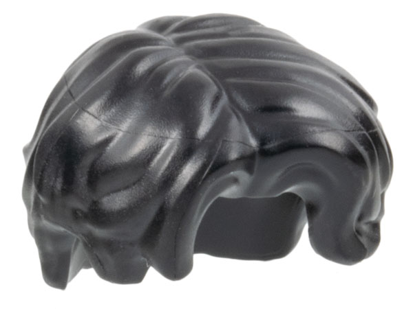 Minifigure, Hair Short Wavy, Parted on Right