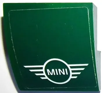Slope, Curved, Inverted 2 x 2 x 2/3 with White 'MINI' Logo Pattern (Sticker) - Set 75894