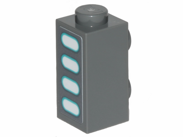 Brick, Modified 1 x 1 x 1 2/3 with Studs on Side with SW Darth Vader's Castle Wall Lights Pattern (Sticker) - Set 75251